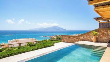 Superior-Villa, 1 King-Bett und Schlafsofa, eigenes Bad, Meerblick | Ausblick vom Zimmer