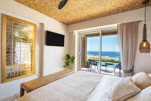 Superior Villa, 1 King Bed with Sofa bed, Private Bathroom, Sea View | 1 bedroom, premium bedding, in-room safe, individually decorated - Vala Luxury Villa A (Karpathos)