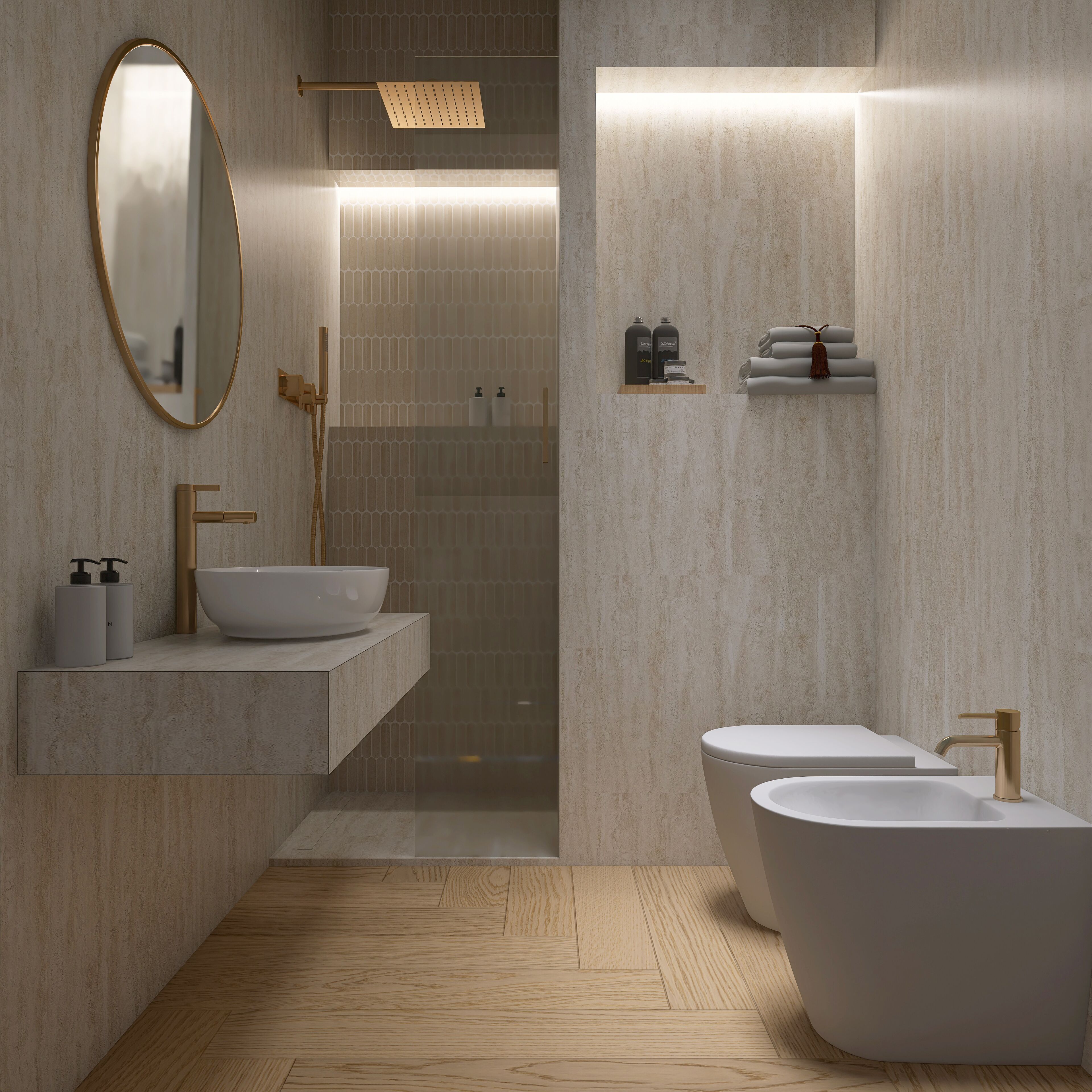 Doppia Deluxe | Bagno | Doccia, asciugacapelli, asciugamani, sapone
