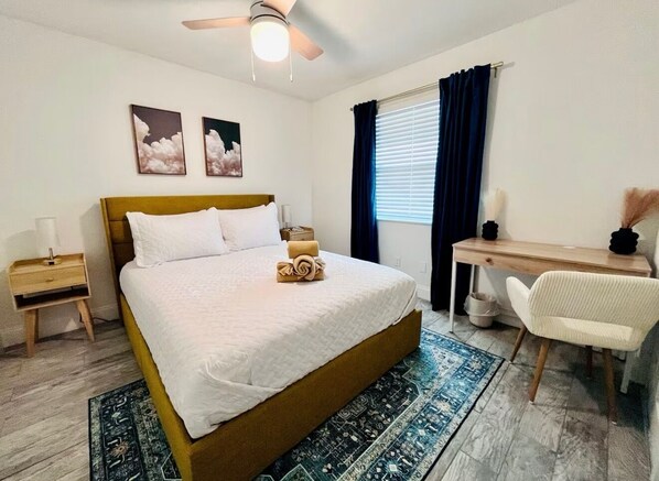 2 bedrooms, iron/ironing board, free WiFi, bed sheets