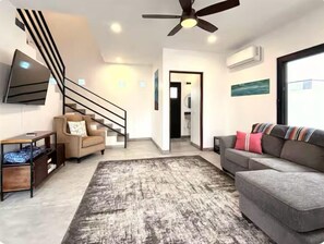 Smart TV, DVD player, books