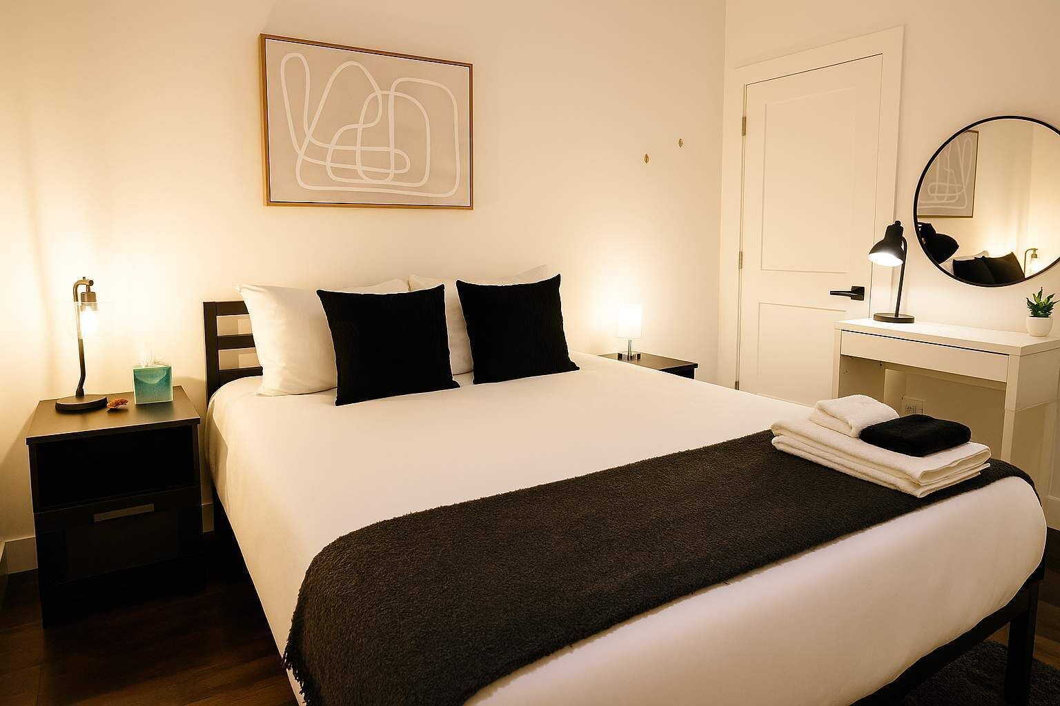 4 bedrooms, iron/ironing board, travel cot, WiFi