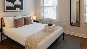 1 bedroom, travel crib, WiFi, bed sheets