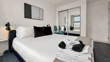 2 bedrooms, iron/ironing board, travel crib, WiFi