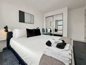 2 bedrooms, iron/ironing board, travel crib, WiFi