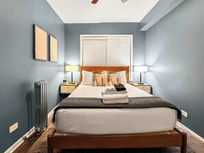 1 bedroom, iron/ironing board, travel crib, WiFi