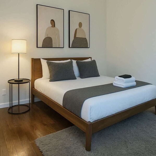 Iron/ironing board, travel crib, WiFi, bed sheets