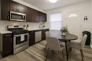 Fridge, microwave, oven, stovetop - Relaxing 3BR Getaway Close to Dining & Shopping (Chicago)