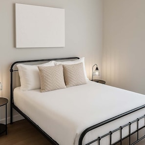 1 bedroom, iron/ironing board, travel crib, WiFi