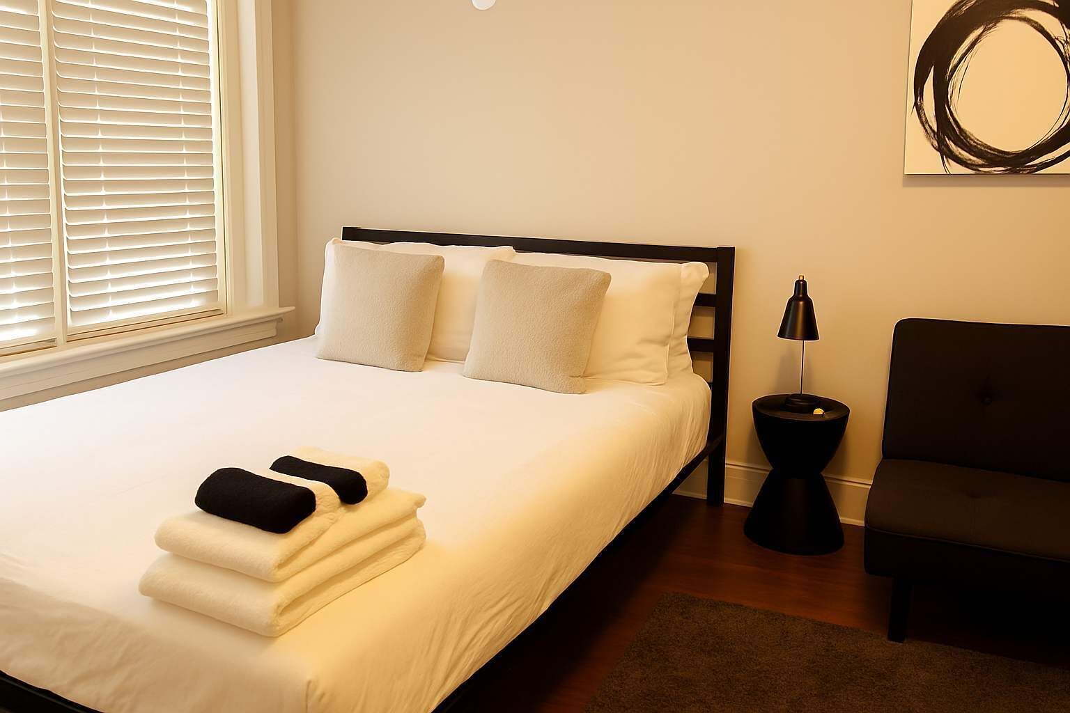 Een strijkplank/strijkijzer, reisbedje, wifi, beddengoed