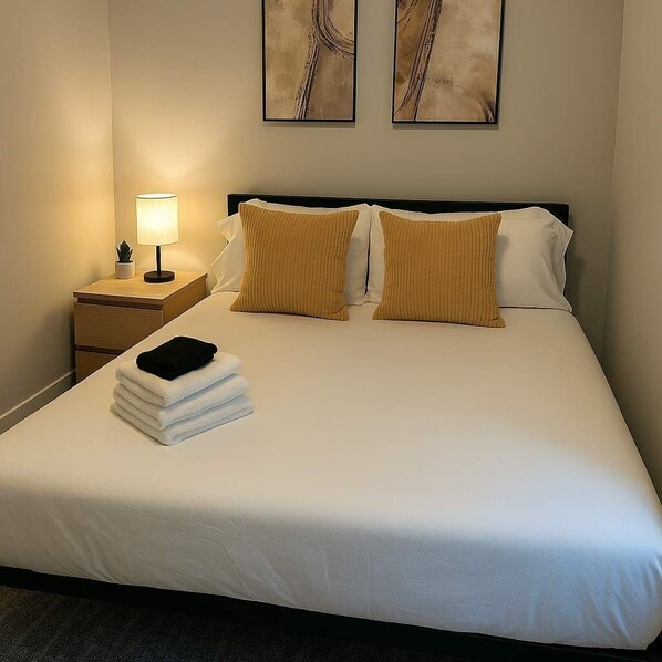 2 bedrooms, iron/ironing board, travel crib, WiFi