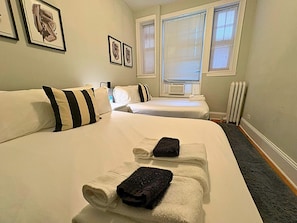 2 bedrooms, iron/ironing board, travel cot, WiFi