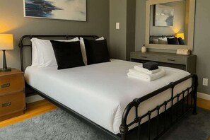 2 bedrooms, iron/ironing board, travel crib, WiFi