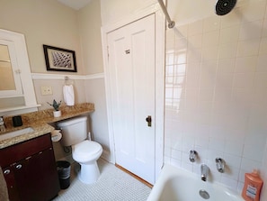 Shower, hair dryer