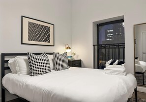 1 bedroom, iron/ironing board, travel crib, WiFi