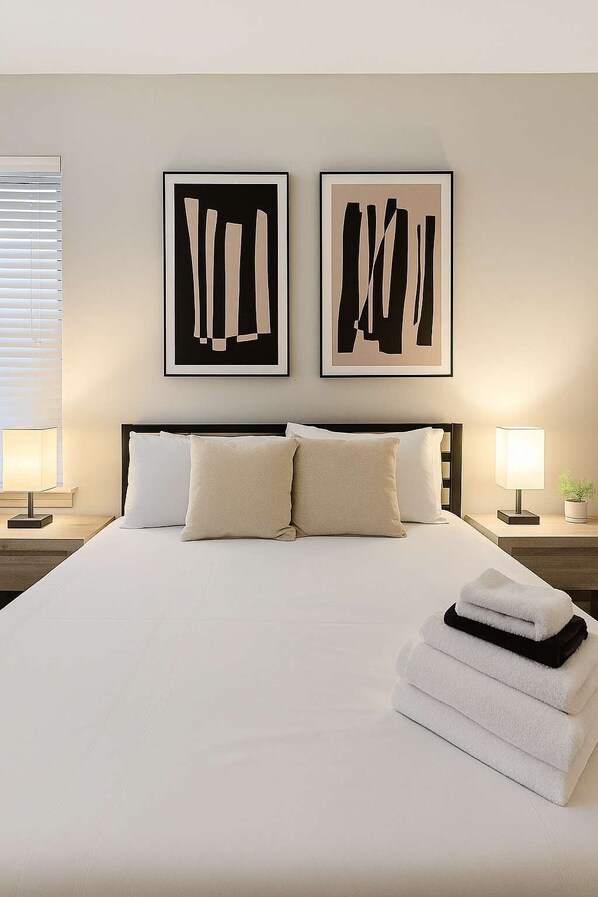 1 bedroom, iron/ironing board, travel crib, WiFi