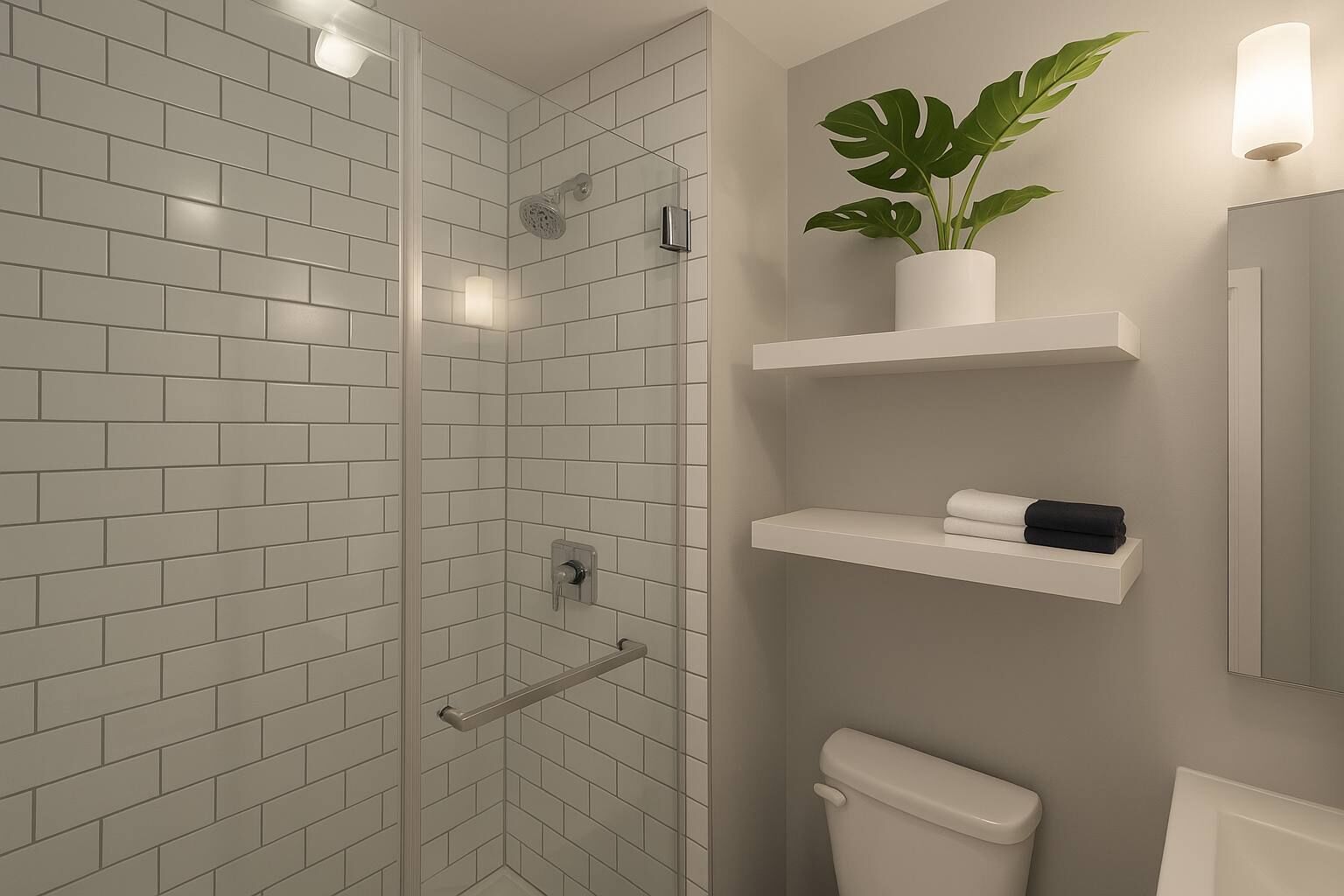 Een douche, een haardroger