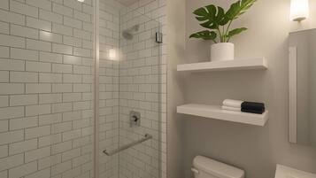 Een douche, een haardroger