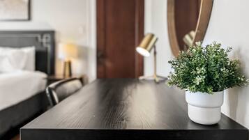 1 bedroom, iron/ironing board, travel crib, WiFi