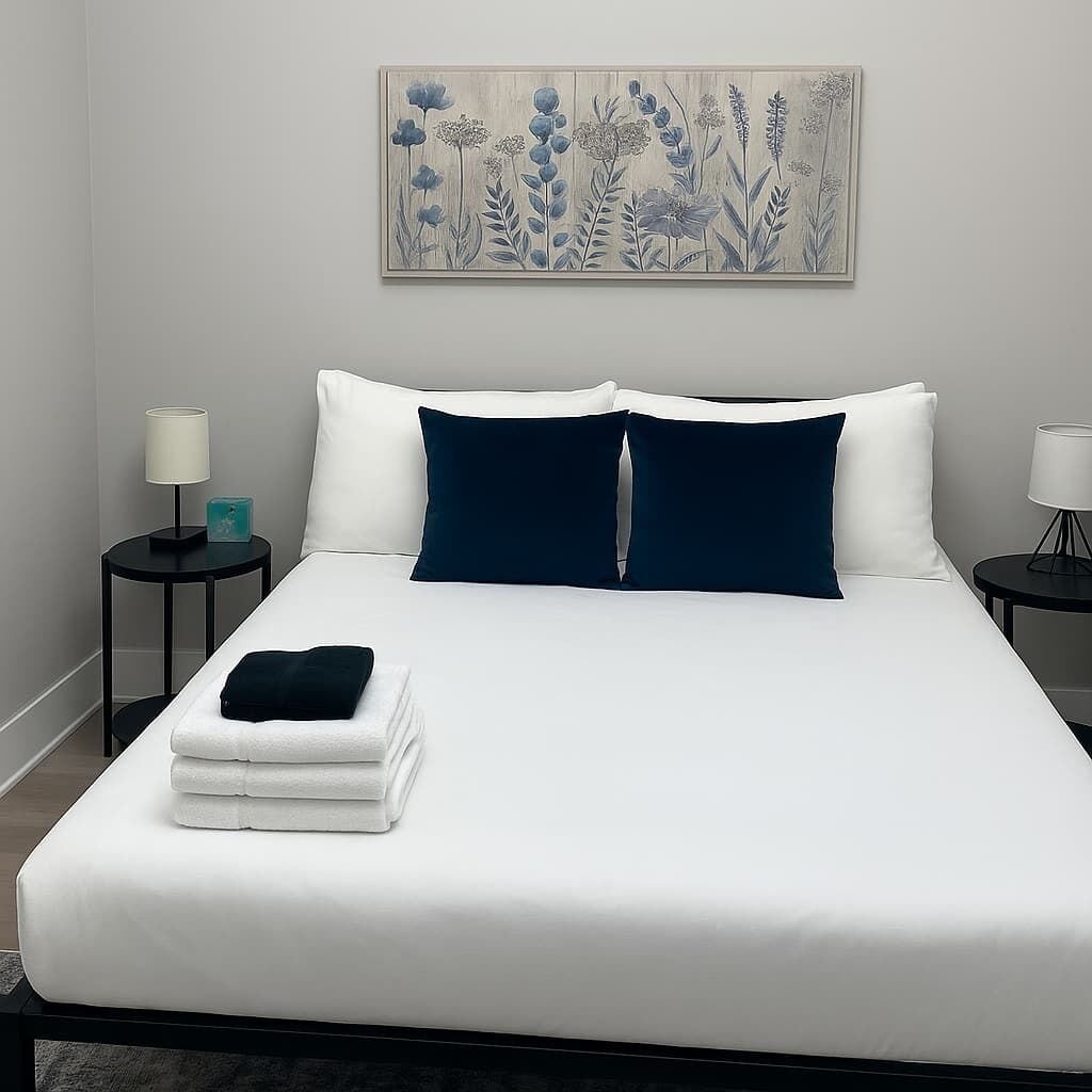 2 bedrooms, iron/ironing board, travel crib, WiFi