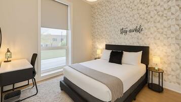 1 bedroom, iron/ironing board, travel crib, WiFi