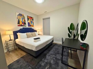 3 bedrooms, iron/ironing board, travel cot, WiFi
