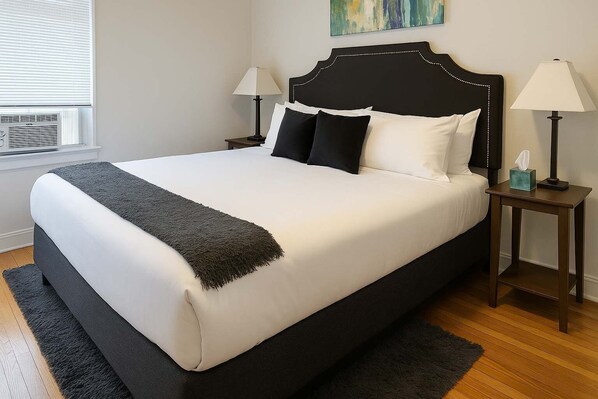 1 bedroom, iron/ironing board, travel crib, WiFi