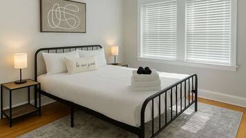 2 bedrooms, iron/ironing board, travel crib, WiFi