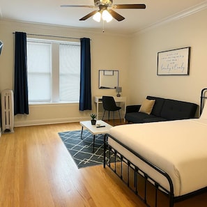 Iron/ironing board, travel cot, WiFi, bed sheets