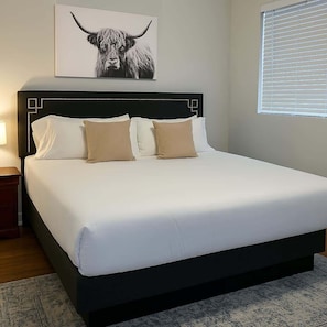 1 bedroom, iron/ironing board, travel crib, WiFi