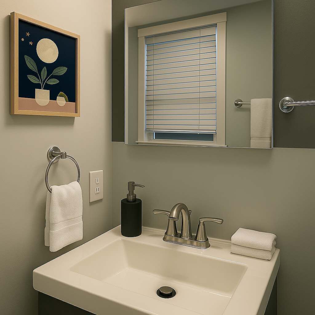 Een douche, een haardroger, handdoeken