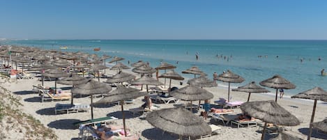 Private beach, beach bar