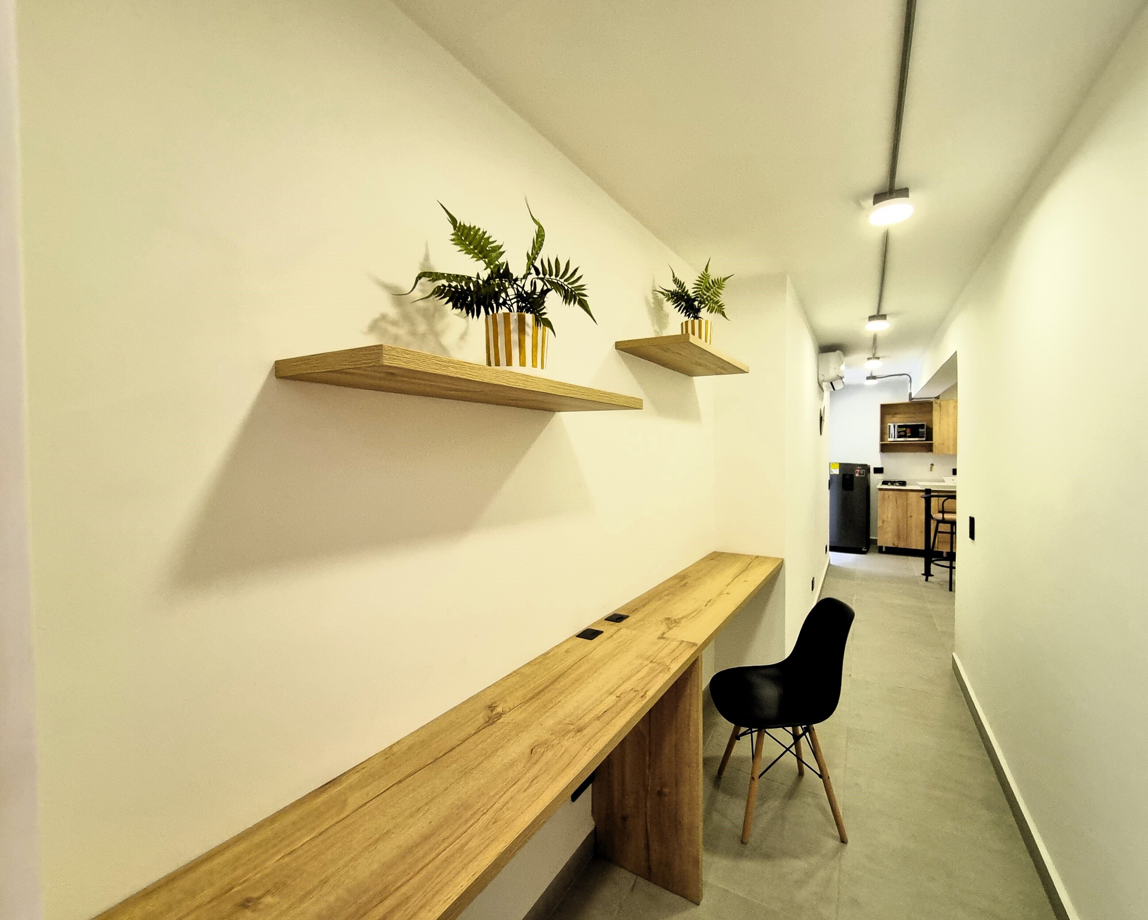 Desk, laptop workspace, free WiFi