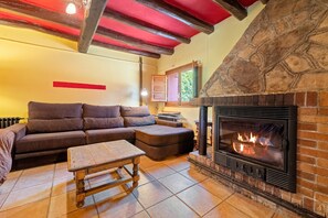 TV, fireplace, table tennis