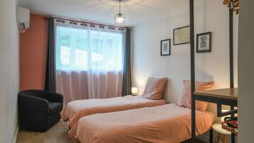 2 chambres, Wi-Fi gratuit, draps fournis