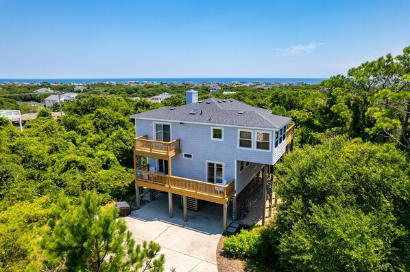 Exterior - Sandy Sea View: Soundside in Southern Shores with Ocean Views (Southern Shores)