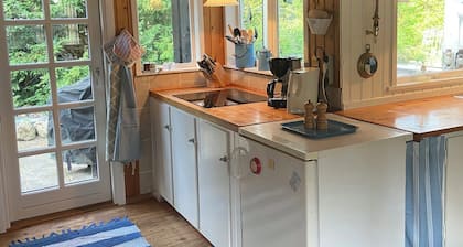 A cozy older summerhouse on a small island