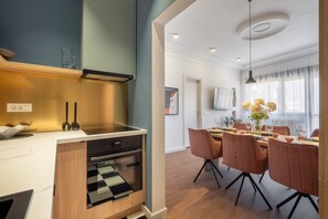 Comfort Apartment, 3 Bedrooms, Balcony | Private kitchen | Dishwasher, coffee/tea maker, electric kettle - Unique & Fun 3BR by Cismigiu Gardens & Calea Victoriei (Bucharest)