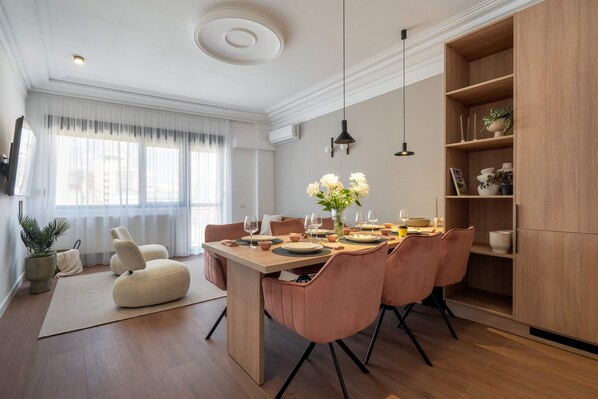 Comfort Apartment, 3 Bedrooms, Balcony | Living area | 43-inch Smart TV with digital channels, Netflix, streaming services