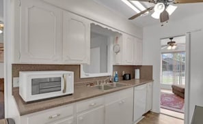 Microwave, oven, stovetop, dishwasher