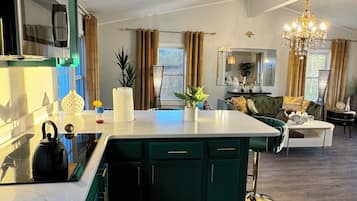 Microwave, stovetop, dishwasher
