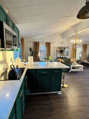 Mikrowelle, Herdplatte, Geschirrspüler