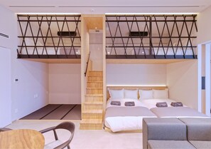 Premium Family Suite Max8 Comfort4 with Steam Sauna, Non Smoking | Desk, laptop workspace, blackout drapes, free WiFi
