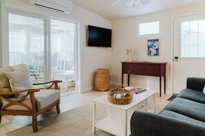 Smart TV - Sea Crescent Cottage - Renovated, Near Beach & Downtown | Pool • Hot Tub • Bikes • Fire-pit (Wells)