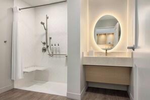 Studio Suite, 1 Bedroom | Bathroom | Hair dryer, towels, soap, shampoo - TownePlace Suites by Marriott Mankato (Mankato)