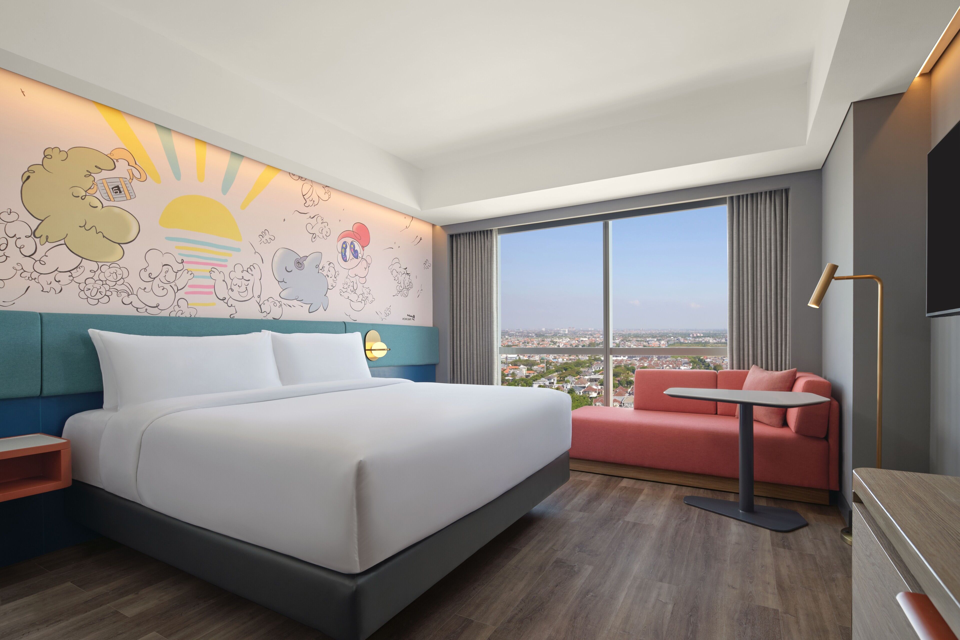 Premium-værelse - 1 kingsize-seng | Pengeskab på værelset, skrivebord, arbejdsområde til bærbare computere