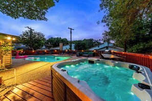 Piscine extérieure, piscine chauffée