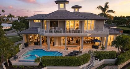 Stunning Estate Minutes to 10,000 Islands ~ Luxurious Waterfront w/Pool, Spa, Outdoor Living & More