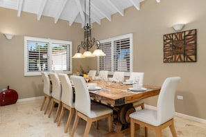 Dining - Relaxing 4BR Villa with Pool, Hot Tub & Comfort at Sabanaliber 205 by Bocobay (Noord)