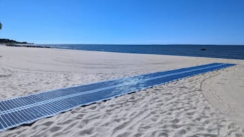 在海滩